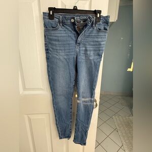 American Eagle Outfitters Medium Bright Indigo Super High-Rise Jegging